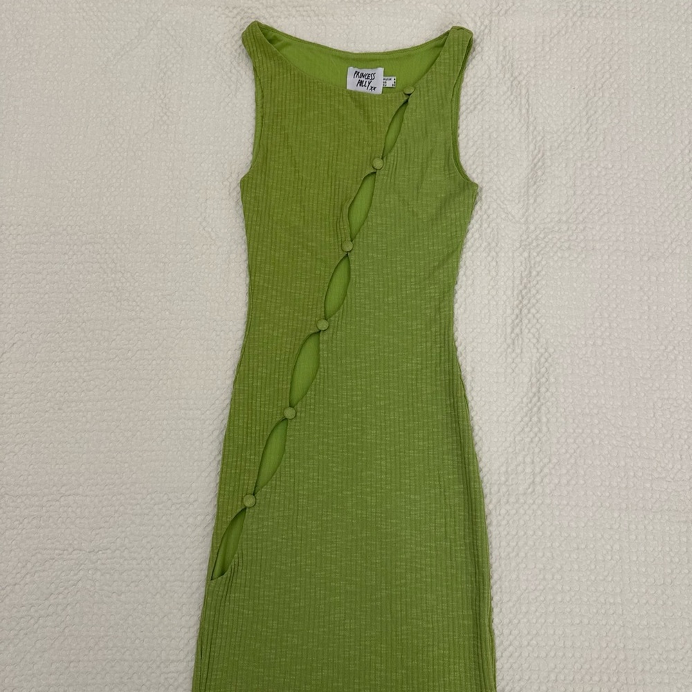 Princess Polly Lime Green Cutout Midi Dress